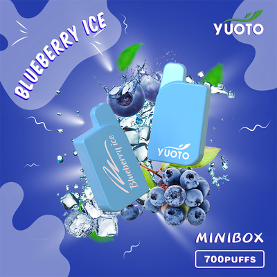 2% 5% نیکوتین Yuoto Mini Box 700 Puffs Vape یکبار مصرف 3.6 ولت ورودی Voitage