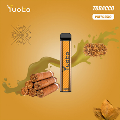 No Led Yuoto Xxl 2500 Puff Vape E Cigarettes Elfbar یکبار مصرف