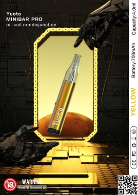 مینی بار ویپ nondisjunction، کویل توری یکبار مصرف Cbd Vape Pen
