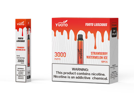 Good Taste Yuoto یکبار مصرف E Cigarettes Luscious 3000 Paffs 2% Nicotine