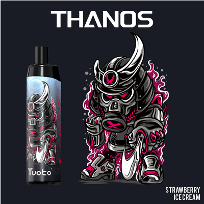 Yuoto Thanos 5000puff Vape E-Cigarettes یکبار مصرف ویپ قلم مش کویل قابل شارژ 650 میلی آمپر ساعت 14 میلی لیتر نیکوتین 5% /2%