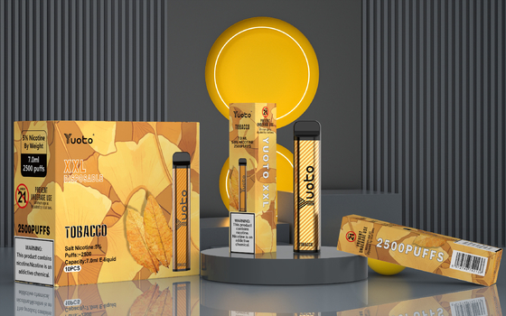 طعم اصلی Yuoto XXL 2500 Paff، سیگار الکترونیکی یکبار مصرف 2% نیکوتین عمده فروشی