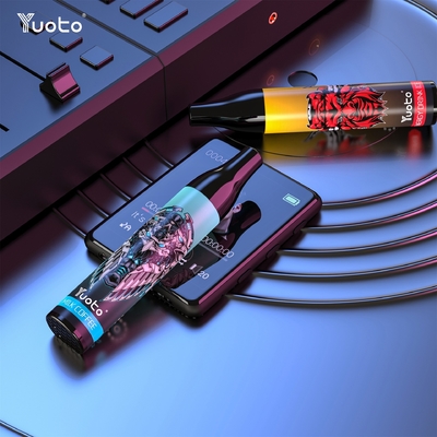 قلم ویپ سیگار الکترونیکی 6 میلی لیتری E Juice 850 میلی آمپر ساعتی پرطرفدار Yuoto 2000 Puffs Vape Vape Mesh Coil یکبار مصرف
