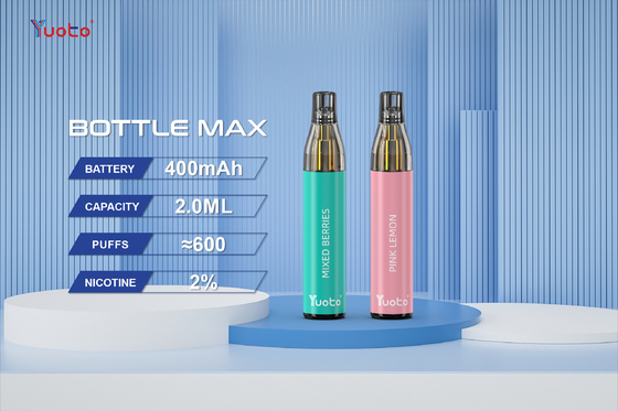 سیم پیچ مشبک چند طعم دار یکبار مصرف حداکثر 600 puff 2.0ml دارای گواهینامه Tpd Yuoto