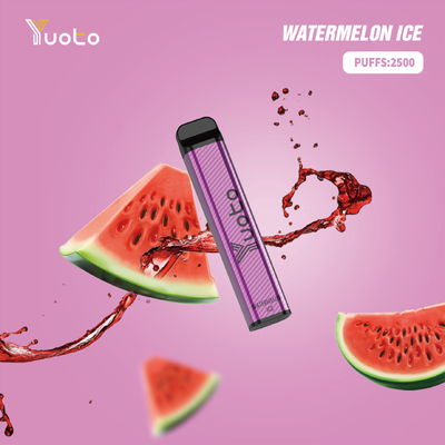ویپ قلم یکبار مصرف هندوانه یخ Yuoto XXL 2500 Puffs 7ml E-Liquid 1200mAh باتری عمده فروشی ایران