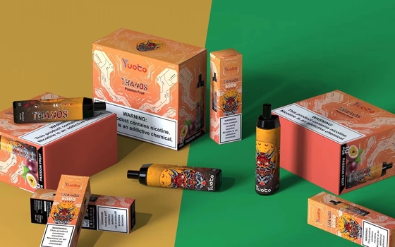 ویپ یکبار مصرف Yuoto Thanos 5000 Puffs Mesh Coil 14ml E-Liquid 650mAh Battery 19 Fruits Flavors