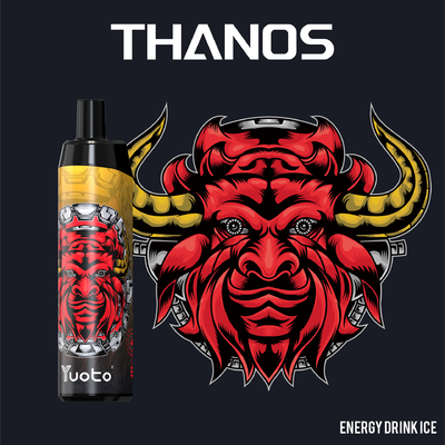 قلیان یکبار مصرف ویپ قلم Yuoto Thanos 5000 Puffs با کویل مش باتری 14 میلی لیتری 650 میلی آمپر ساعتی E-Liquid