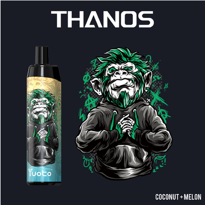 ویپ غلاف Yuoto Thanos 5000 Puffs fruit flavo Nicotine 14ML E Liquid 650mAh توری توری قابل شارژ با نوع C