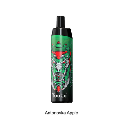 سیگار یکبار مصرف Apple Flavor Vape 5000 Puffs E with Mesh Coil 14ml E-Liquid باتری 650mAh