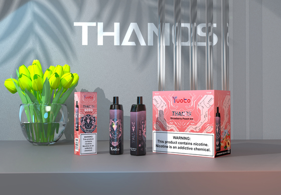 یخ توت فرنگی هندوانه 5000 پاف یکبار مصرف ویپ پاد Yuoto Thanos Mesh Coil 14ml Ejuice 650mAh باتری از چین