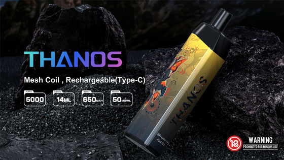 5000 Puffs Vape Pod یکبار مصرف هلو طعم دار Yuoto Thanos Mesh Coil 14ml Ejuice 650mAh باتری از کارخانه چین