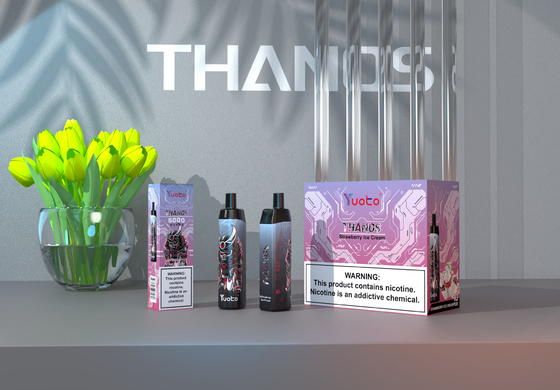یکبار مصرف Vape Pod 5000 Puffs Banana Flavor Yuoto Thanos Mesh Coil 14ml Ejuice 650mAh Battery Bulking China Factory
