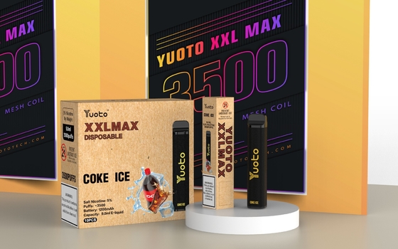 طعم‌های یخ کک سیگار اصلی XXL MAX 3500 Puffs E Yuoto