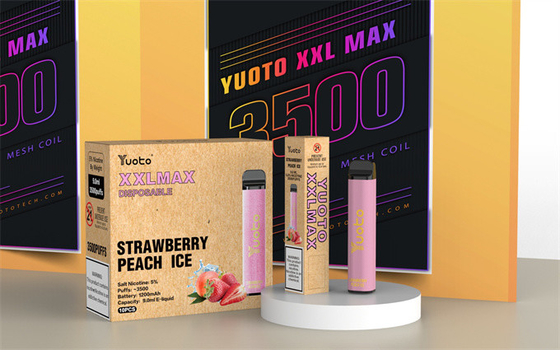 9 میلی لیتر ویپ یکبار مصرف آبمیوه Yuoto، Xxl Max 3500 Puffs 5% Nic Salt E Cigarette
