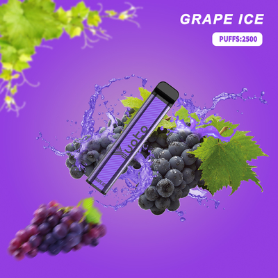 OEM 2500 Puffs یکبار مصرف ویپ CE ROHS لوازم جانبی سیگار کشیدن 7ml Ejuice باتری 1200mAh Mint Ice