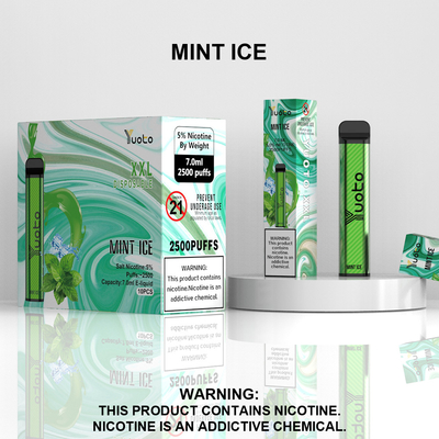 2500 Puffs Vape Pod یکبار مصرف هلو طعم Yuoto XXL کویل 7 میلی لیتری Ejuice 1200 میلی آمپر ساعتی از کارخانه چین