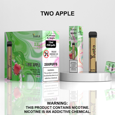 2500 Puffs Vape Pod یکبار مصرف هلو طعم Yuoto XXL کویل 7 میلی لیتری Ejuice 1200 میلی آمپر ساعتی از کارخانه چین