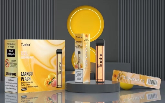 Vape Pod یکبار مصرف 2500 Puffs Banana Flavor Yuoto XXL 7.0ml Ejuice 1200mAh Battery Bulking China Factory