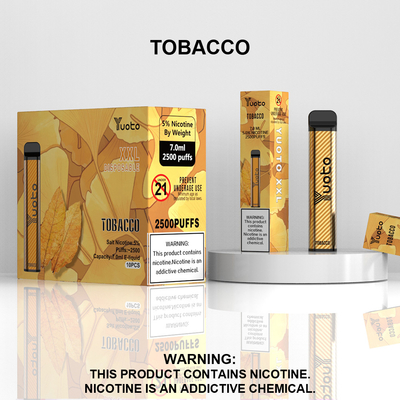 Vape Pod یکبار مصرف 2500 Puffs Banana Flavor Yuoto XXL 7.0ml Ejuice 1200mAh Battery Bulking China Factory
