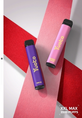 کیوی توت فرنگی Yuoto 3500 Puffs یکبار مصرف Vape pod 2% /5% nicotion voitage خروجی 3.7 ولت