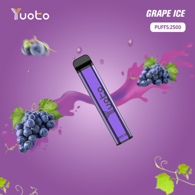 Yuoto 2500 Puffs Flavors Vaporizer Pen Kit 23 flavors 5% 1200 mAh باتری یکبار مصرف Mongo Ice محبوب در هند