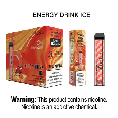 فروش داغ Yuoto XXL 2500 Puffs Energy Drink Flavor Device Vape Pod یکبار مصرف 5ml nic