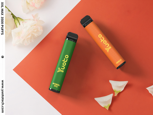 Yuoto XXL Max 3500 Puffs یکبار مصرف ویپ قلم قلیان قلیان بخارساز با 9 میلی لیتر E-Liquid 1200 میلی آمپر ساعت سیم پیچ توری مش باتری