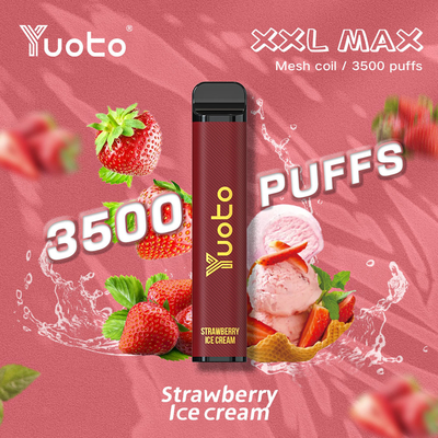 Yuoto XXL Max 3500 Puffs یکبار مصرف ویپ قلم قلیان قلیان بخارساز با 9 میلی لیتر E-Liquid 1200 میلی آمپر ساعت سیم پیچ توری مش باتری