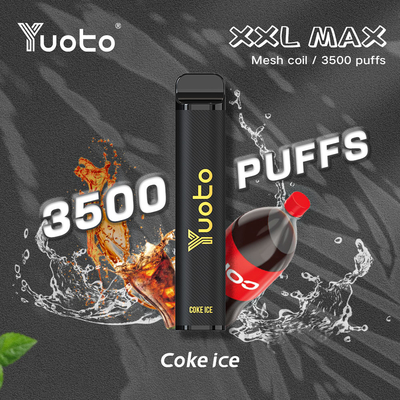 عمده فروشی MSDS 3500puffs یکبار مصرف ویپ قلم 2022 طرح جدید یکبار مصرف کویل توری بخارساز یکبار مصرف 14 میلی لیتری یخ کک الکترونیکی مایع