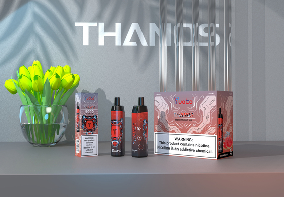 کویل 5% نیکوتین Yuoto Thanos 5000 Puffs Pen Pen Hookah 14ML 650mAh توری با نوع C