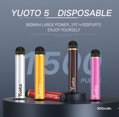 100% اصل 1500 Puffs Yuoto Electronic Cigarettes 900mAh 5ml یکبار مصرف پیش پر شده کارخانه عمده فروشی E Cig Vaporizer 2