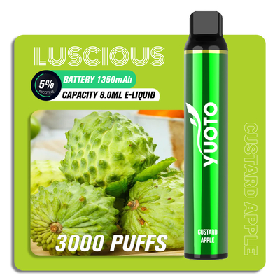 OEM ODM Fruit Flavor Puff Bar Vape Pen, 8ml 3000 Puff Yuoto Luscious Vape Vape