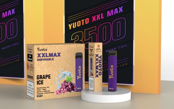 کویل مش کارتریج Yuoto XXL Max 0% 2% 5% Nic یکبار مصرف سیگار الکترونیکی از پیش پر شده