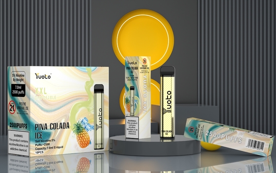 سایز جیبی Yuoto یکبار مصرف ویپ XXL 2500 پاف از قبل پر شده است