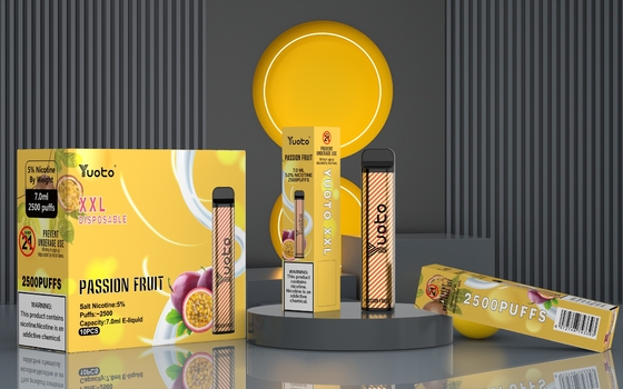 UN38.3 بهترین دستگاه آبمیوه الکترونیکی Yuoto یکبار مصرف Vape XXL 2500 Puffs