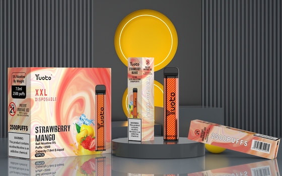 E Liquid Capacity 7ml دستگاه یکبار مصرف Yuoto Vape XXL 2500 Puffs