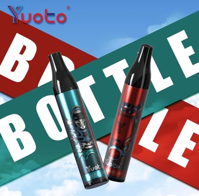 بطری 2 میلی لیتری از پیش پر شده E مایع Yuoto 600 پاف 400 میلی آمپر ساعتی مش کویل RoHS FCC یکبار مصرف