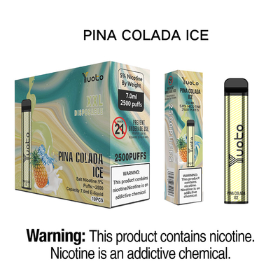 ظرفیت باتری 1200 میلی آمپر 2500 پاف دستگاه Vaping برای بازار OEM / ODM