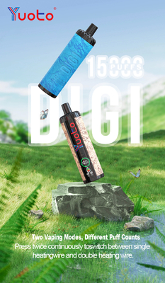 Yuoto DIGI 15000 Puffs Daul Mesh Coil Vape Disposbale Vape با صفحه نمایش