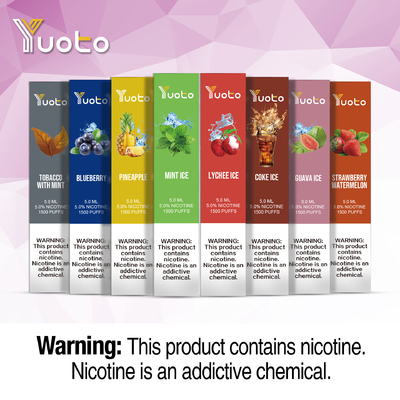 23 Flavors 1500 Puffs Vape یکبار مصرف 5ml E آبمیوه ظرفیت گواهی CE CF