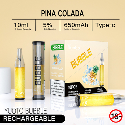 دستگاه های سیستم 15 Flavors Pod 2300 Paffs طراحی استوانه ای با الگوی بافت