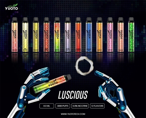 ویپ یکبار مصرف Yuoto luscious e cigarette vape 3000 puffs قلیان ویپ 8ml غلاف 1350mAh پف سیگار