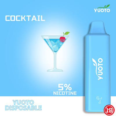 YUOTO SMART PRO 1500puff 2-5%Mg E Cig یکبار مصرف خط مربع با باتری 800mAh