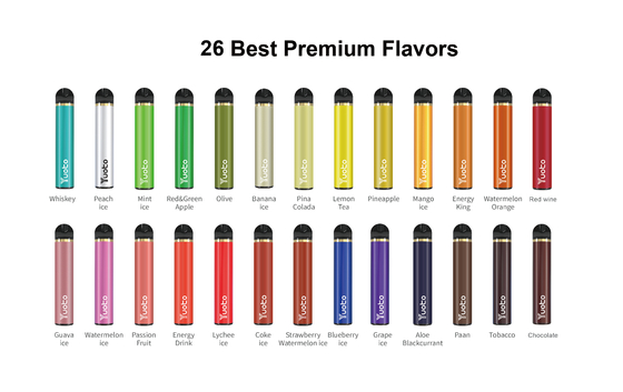 23 Flavors 1500 Puffs Vape یکبار مصرف 5ml E آبمیوه ظرفیت گواهی CE CF