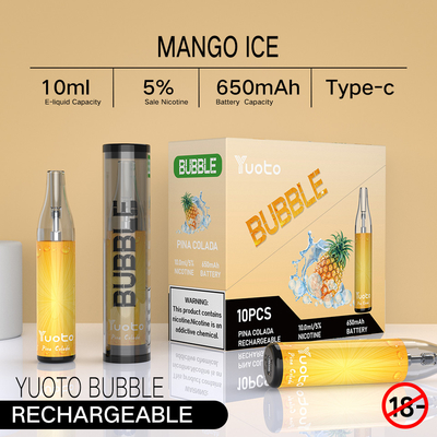 قیمت عمده Yuoto Bubble 4500 Puffs Shining With Light LED Ice هندوانه با کیفیت خوب برای FOB