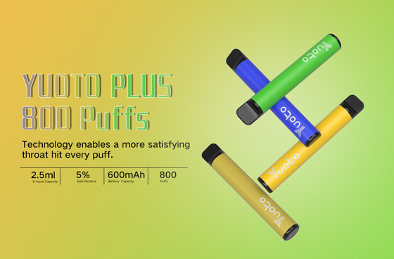 ویپ سیگ یکبار مصرف 7W-12W 100% اورجینال Yuoto Plus 800 puff 3.5V
