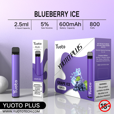 Yuoto Plus 800 Puffs E Cigarette 32 گرمی 11 تمشک توت فرنگی با طعم مخلوط