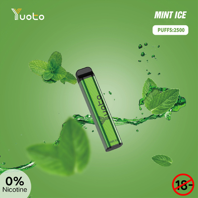 SS304 Yuoto XXL 2500 Puffs یکبار مصرف ویپ باتری 1650 میلی آمپر ساعتی برای نوار پف ریلکس