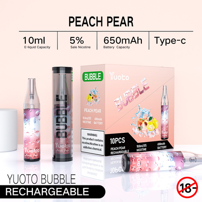 Yuoto bubble 4000 puffs 650 mah 10ml شارژی یوتو کویل توری مشبک یکبار مصرف یوتو بدون تفکیک led shinning