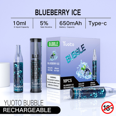 Yuoto bubble 4000 puffs 650 mah 10ml شارژی یوتو کویل توری مشبک یکبار مصرف یوتو بدون تفکیک led shinning